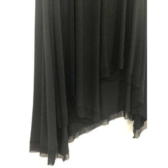 CHICO'S Skirt 1 Small/Medium Black Knit Layered Ke - Picture 4 of 8